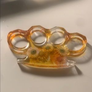 Self defense Keychain! Yellow flowers 🌼